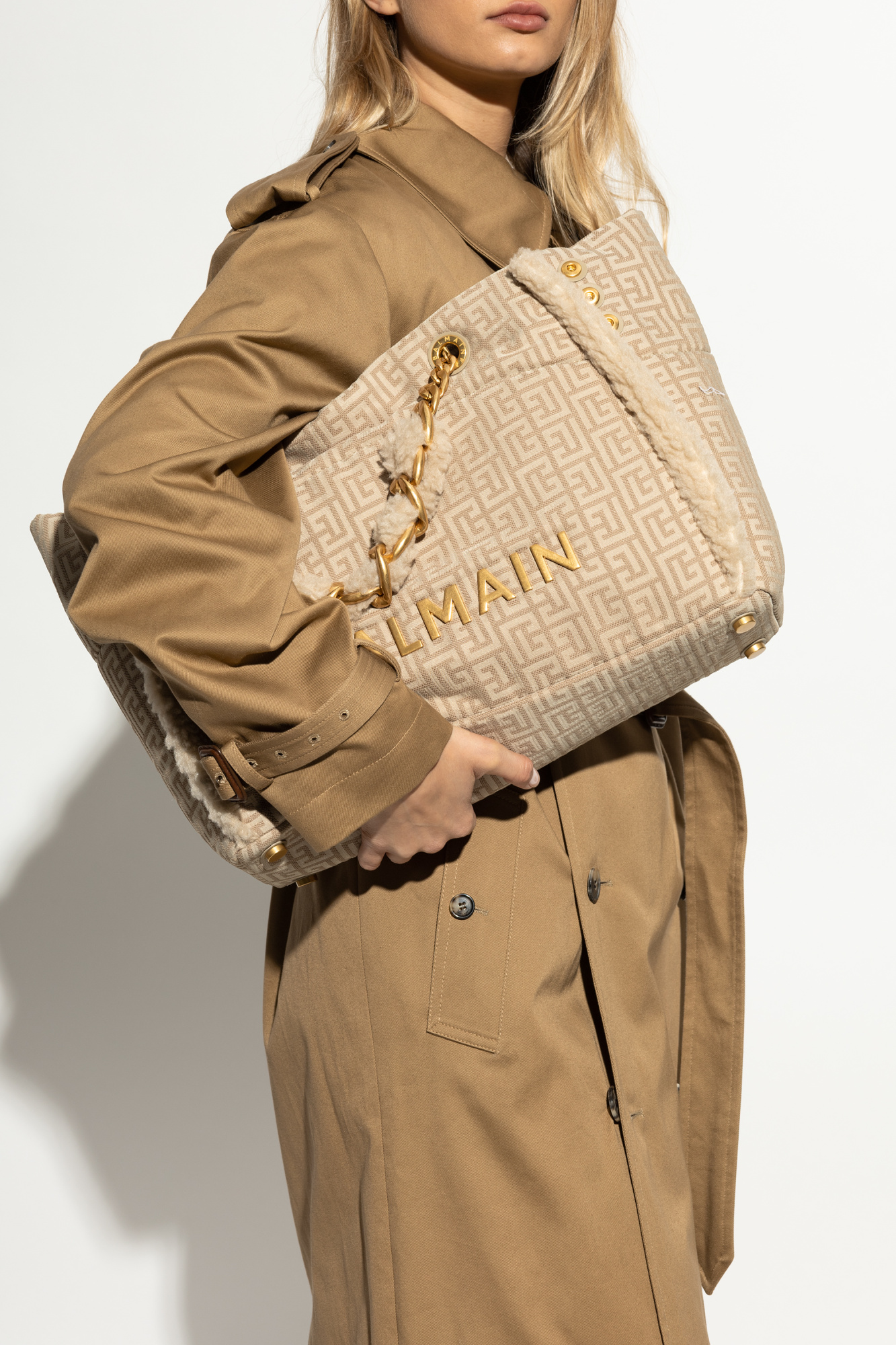 BALMAIN ロコフレトトッフハントルハック DN2FF827TNJS WIV Beige shopper type bag Balmain - Vitkac AS
